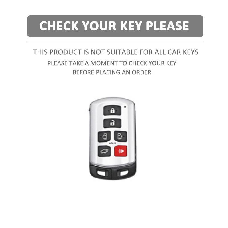 6 Bottons Grey Tpu Car Key Fob Case Cover Shell for Toyota Sienna Se Tacom 2015 2016 2017 2018 2019 2020 car accessories