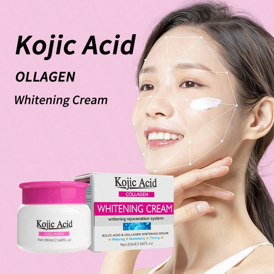 80ml Collagen Acid Cream, Brightening & Spot-Fading Essence, Anti-Wrinkle & Whitening Moisturizer, N