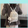 Stylish Lightweight Canvas Backpack For Girls Trendy College Students In Black Blue Pink Beige