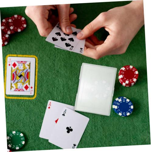 HOOTNEE Playing Card Storage Box, Card Deck Case, Transparent Design, Portable Size, Stylish Storage, Small Item Organizer, Set of 2