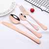 Promotion Dinnerware Set Stainless Steel Colorful Rainbow Gold Knife Fork Teaspoon Dishwasher Safe Silverware Set Cutlery Box