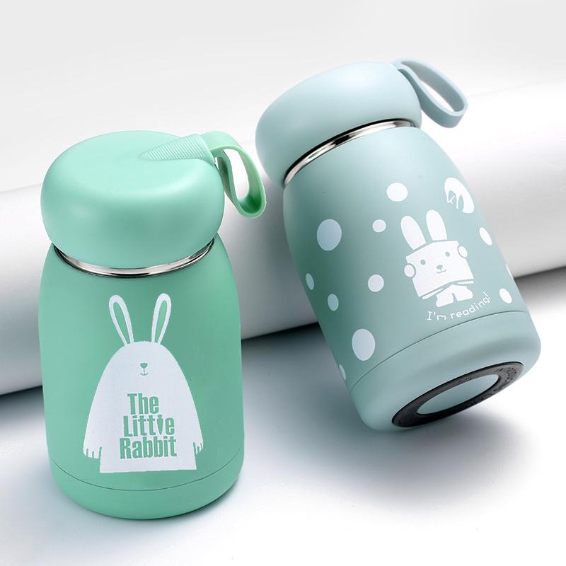 Adorable Large Thermos Cup with 304 Stainless Steel Liner & Cup Brush - Customizable Logo for Gifts & Promotions