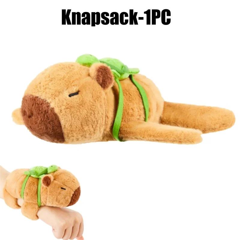 Adorable Capybara Plush Doll Cartoon Hand Wrist Stuffed Animal Fidget Toy Sensory Stress Relief Pop Circle Beating Puppet Gift