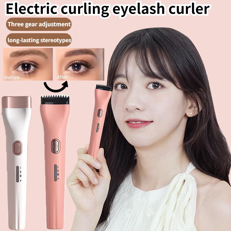 1 Stück tragbarer USB-Lade-Drei-Geschwindigkeits-Heiztemperatur elektrischer Wimpernzange Wimpernzange langanhaltende Formung Lockenwickler
