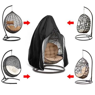 Hanging Chair Cover with Zipper Anti UV Sun Protector Outdoor Garden Swing Egg Chair Waterproof Rattan Seat Furniture Cover