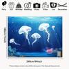 Mysterious Underwater Jellyfish World Background Banner - Vibrant Ocean Scene Party Decoration | Deep Sea Exploration