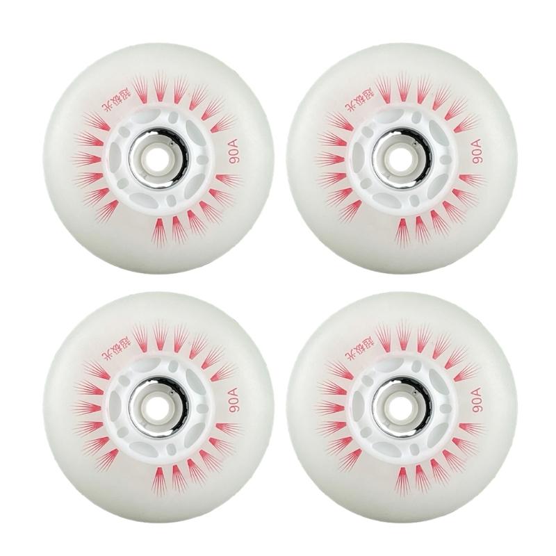 4 Pezzi Ruote Luminose Lampeggianti per Pattini in Linea Ruota LED Ruota da Pattinaggio Ruote per Pattini a Rotelle in Linea per Pattinare