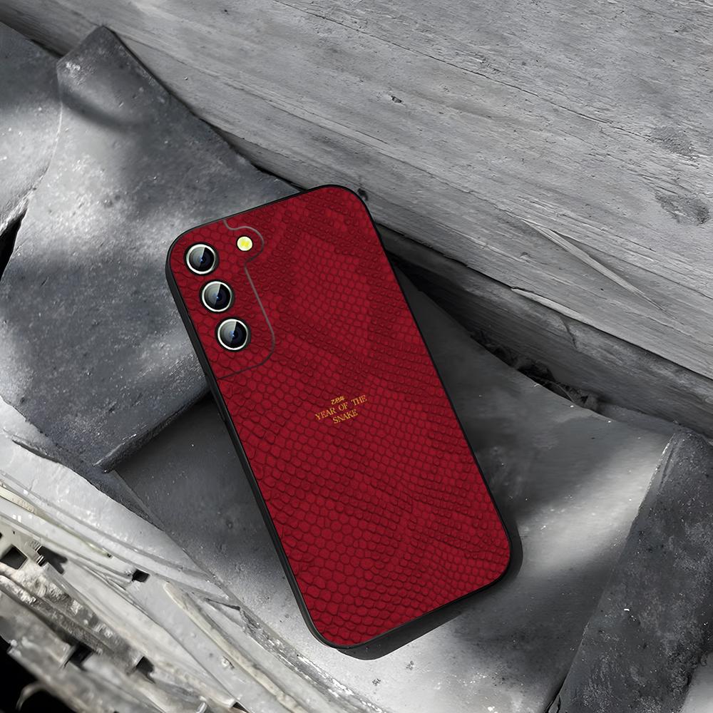 

Red Snakeskin Phone Case For Samsung Galaxy S23 S24 S21 S22 S25 Ultra Fe Plus A34 A54 A24 A52 A53 M54 Cover samsung S25PLUS 5G