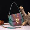 Borsa a tracolla portatile per ascelle Baguette da donna Modello coccodrillo Brahmin