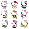 Cute KT Cat Brooch: Cartoon Metal Badge & Alloy Pin with Drip Glaze