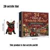 2026 Christmas Countdown Calenda, 24 Acrylic Christmas Tree Ornament Featuring Cute Dogs,Holiday Gift for Christmas