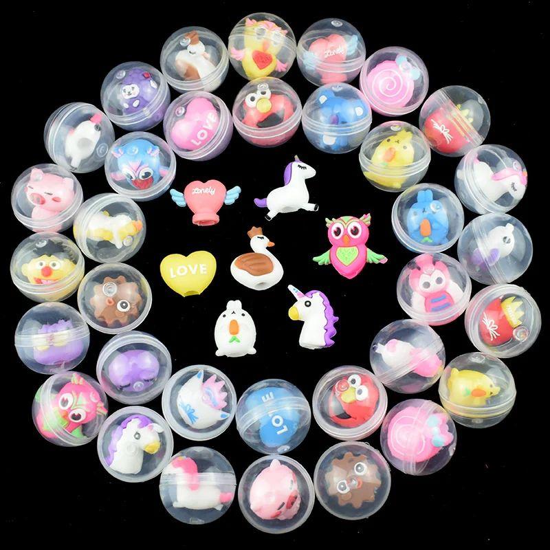 10pcs New 32MM Fun Mixed Surprise Capsule Egg Toy Mini Twist Egg Mixed Dolls Colorful Surprise Capsule Eggs Party Favors Present