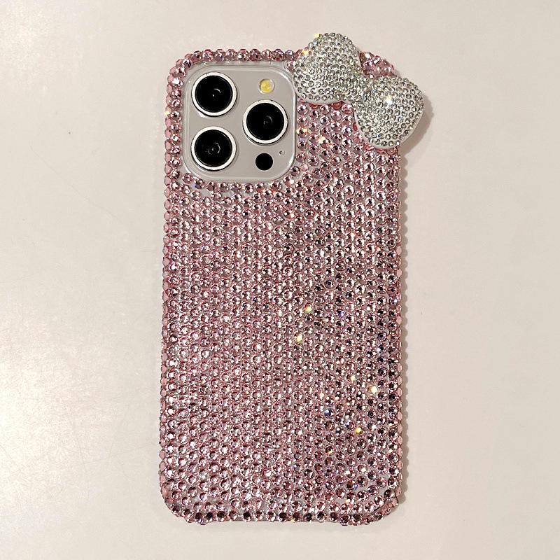 iPhone 16/17 Pro Max Luxury Rhinestone Bow Case for Girls