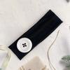 Dopamin Farbe Elastisches Kopfband Großer Knopf Yoga Haarband Modisches Polka Dot Stirnband Täglich