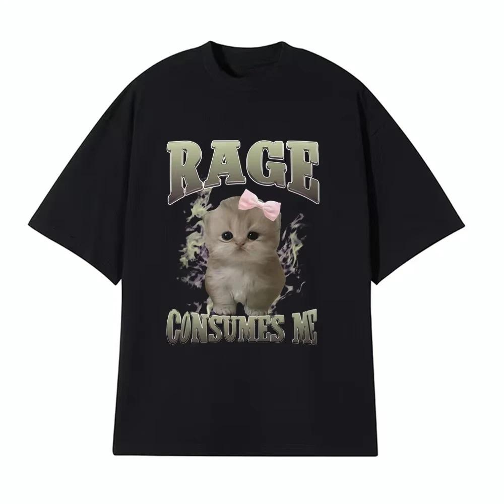 Sorry I'm Just A Girl Funny Cat Fans Pattern T-Shirt Summer Women Plus Size Fashion Casual T-Shirt Comfortable T-Shirt Patterns
