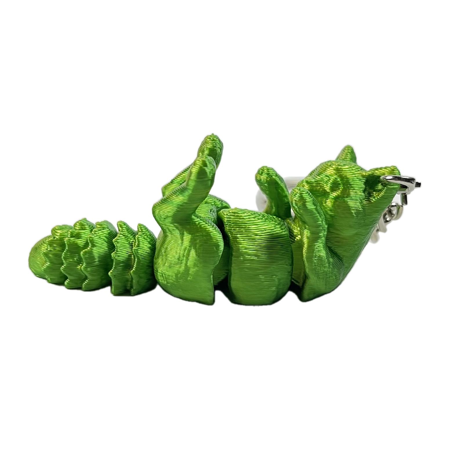 

Очаровательный шарнирный брелок в виде кошки, напечатанный на 3D-принтере, милый брелок в виде животного с гибкими шарнирами, модный градиент 2