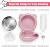Pet Bowl Drinking Water Automatic Feeding Device Integrated Dual Bowl Anti Tipping Dog Bowl Keeps Your Pet Hydrated