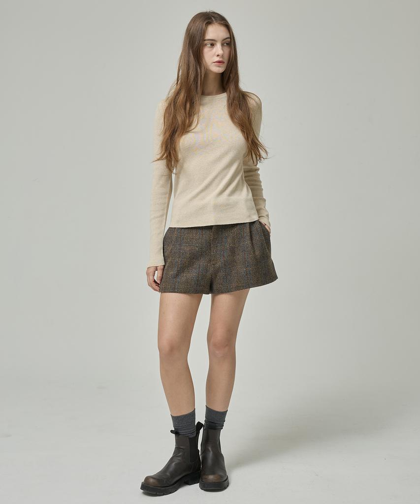 Lapineatteullie Essential Cashmere Knit Top Oatmeal