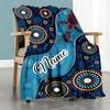 Sea Turtles Customize Text Blanket Multi-purpose Personalized Blanket Warmthful Decor Versatile for Bed Picnics Home Decor Office Chair