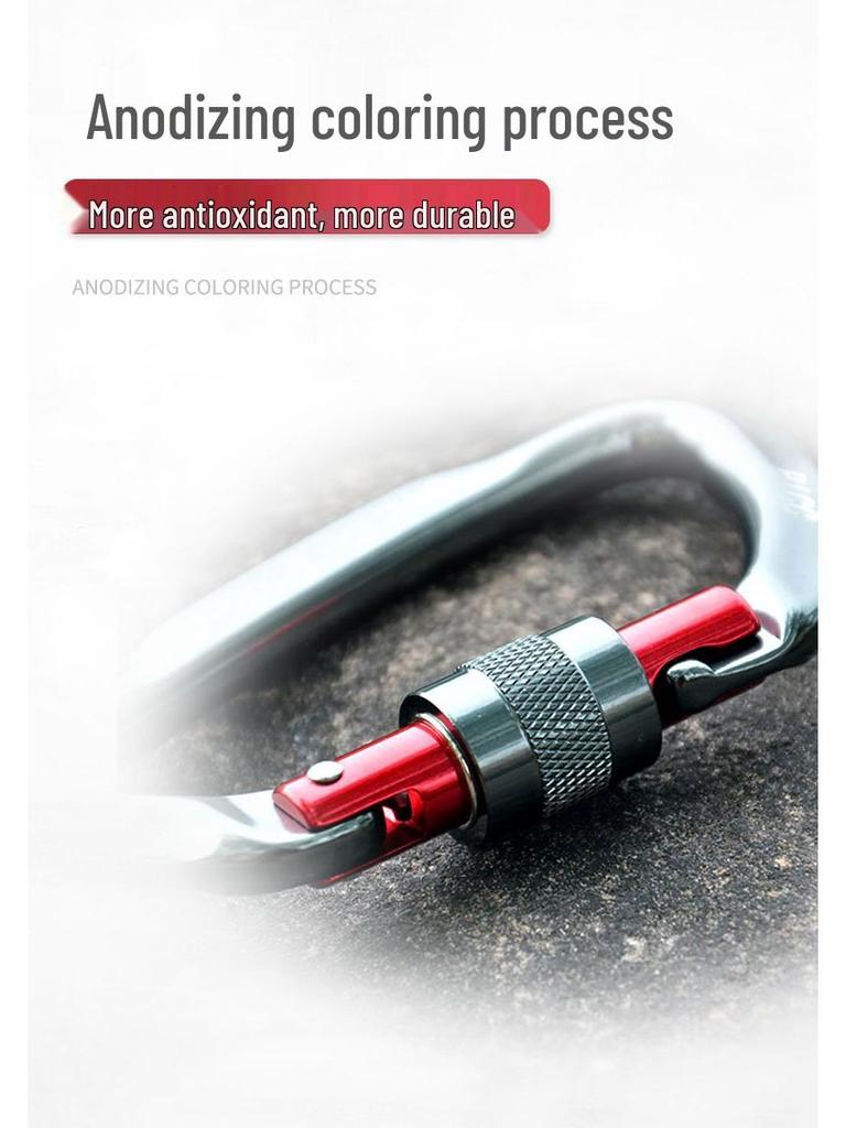 Carabiner Rappelling D-shaped Climbing Lock Outdoor Safety Hook Load-bearing Quickdraw Insurance Buckle