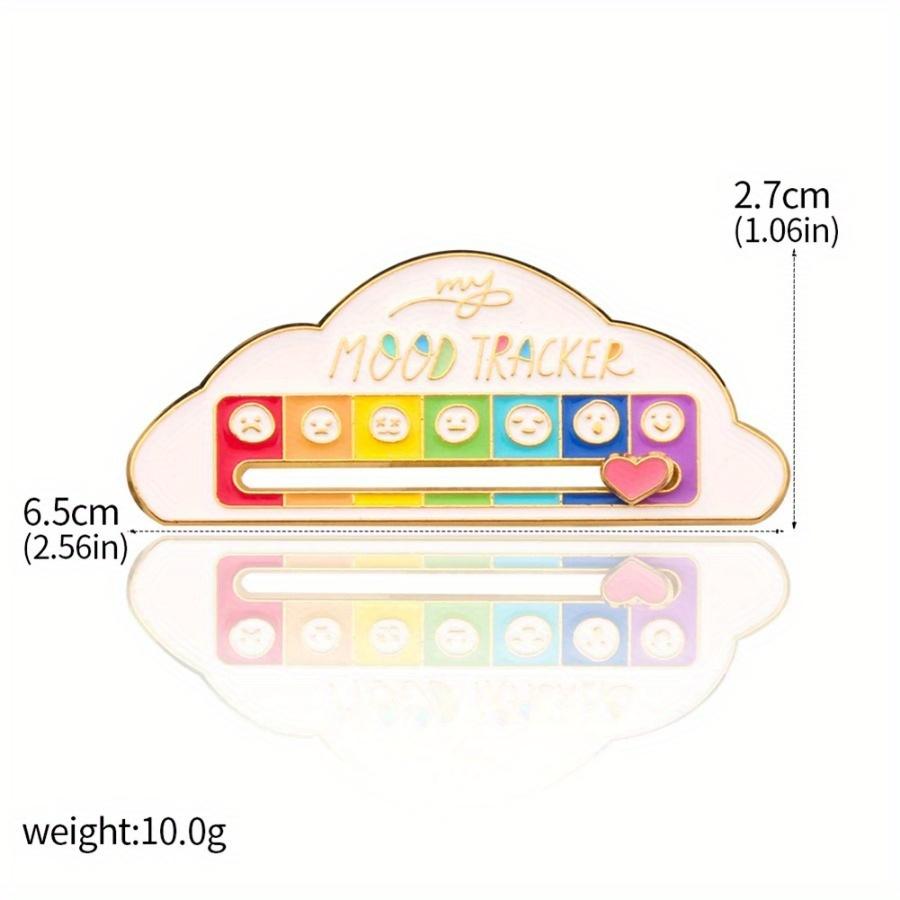 2PCS Lovers Fun Enamel Brooch 7 Moods Can Be Moved To Yours, Cute Art Brooch Clothing Bag Be Metal Badge Everyday Daily  Jewelry Valentine's Day Gift