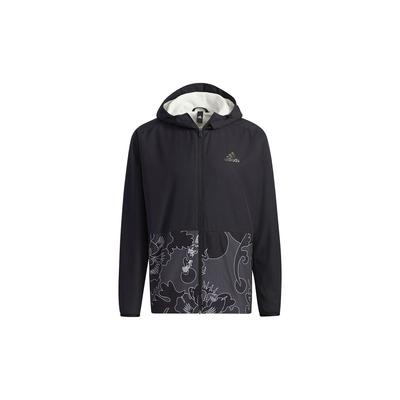 Aop Block Cortavientos con Forro Polar Cálido Chaqueta con Capucha para Hombre Ropa Exterior Negro GT6484