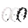 1PCS Fashion Solid Embroidery Girls Flower Headband Birthday Wedding Party Boho Boho Sunflower Hair Hoop Party Hair Accessories