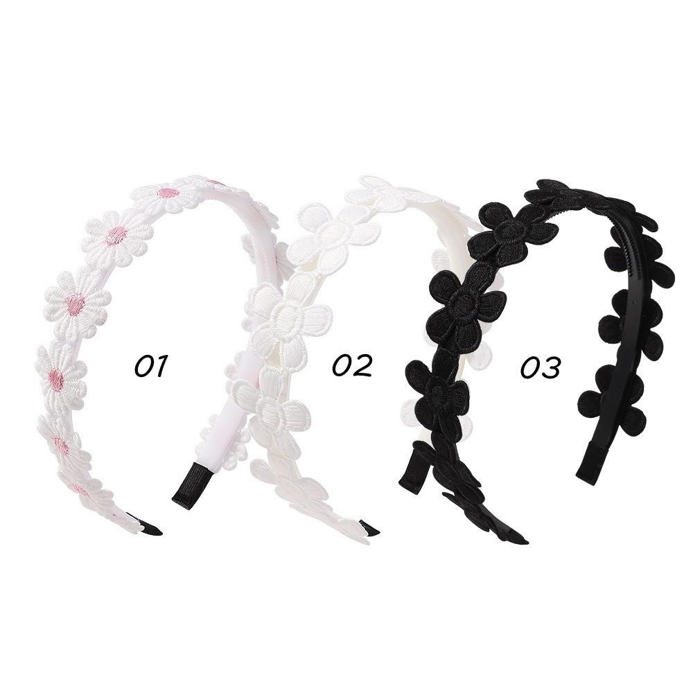 1PCS Fashion Solid Embroidery Girls Flower Headband Birthday Wedding Party Boho Boho Sunflower Hair Hoop Party Hair Accessories