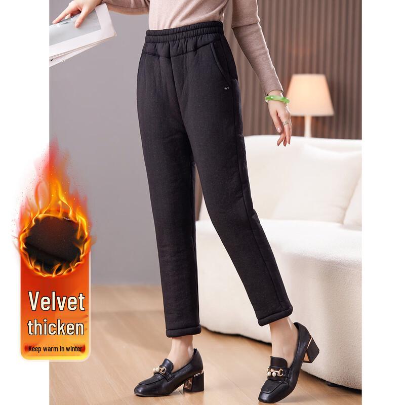 SIFONE Women s Fleece-Lined Winter Warm Elastic Pants 2XL