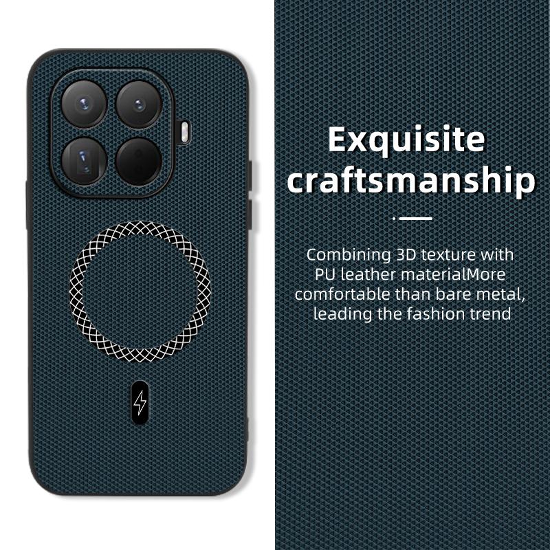 For Xiaomi 15T 14T Pro Case Business 3D Texture Magnetic Shockproof Leather Back Protective Cover for Mi Xiaomi 15T Pro Funda