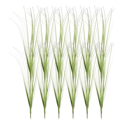 Uxcell 12-Piece Artificial Grass Plants, 18.5" Plastic Fake Wheatgrass Greenery Shrubs, Outdoor Artificial Shrubs for Home and Garden Decor, Red