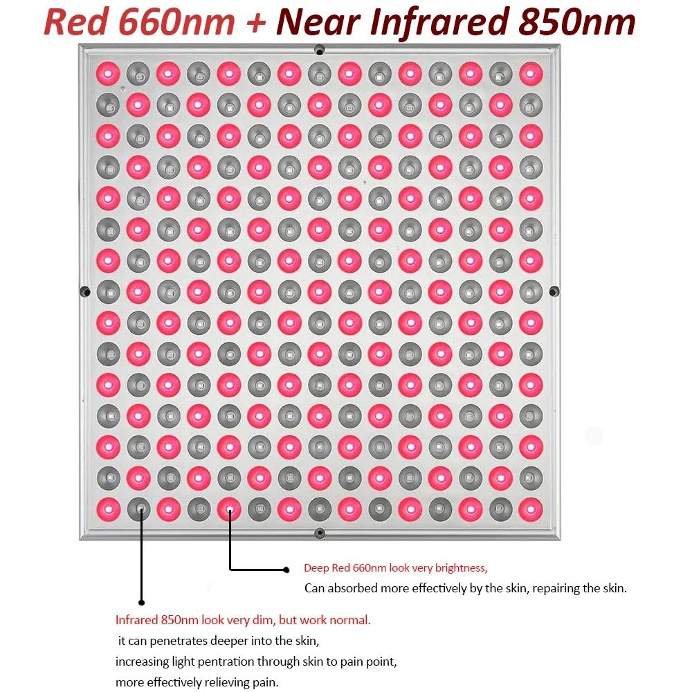 45W LED 660nm Rotlicht 850nm Infrarotlicht - Anti-Aging Körperschmerzlinderung Hautpflege Rotes Wachstumslicht für den Heimgebrauch