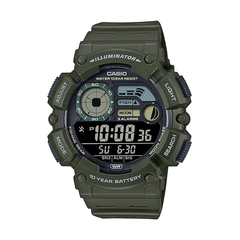 

[Casio] watch casio collection []WS-1500H-3BJF men s khaki