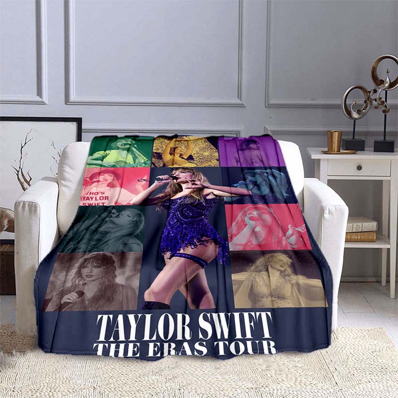 Coperta K-PopT- Taylor-S-Swift - Regalo per Fan - Adatta per Casa, Tempo Libero, Campeggio e Viaggio - Coperta Multifunzionale