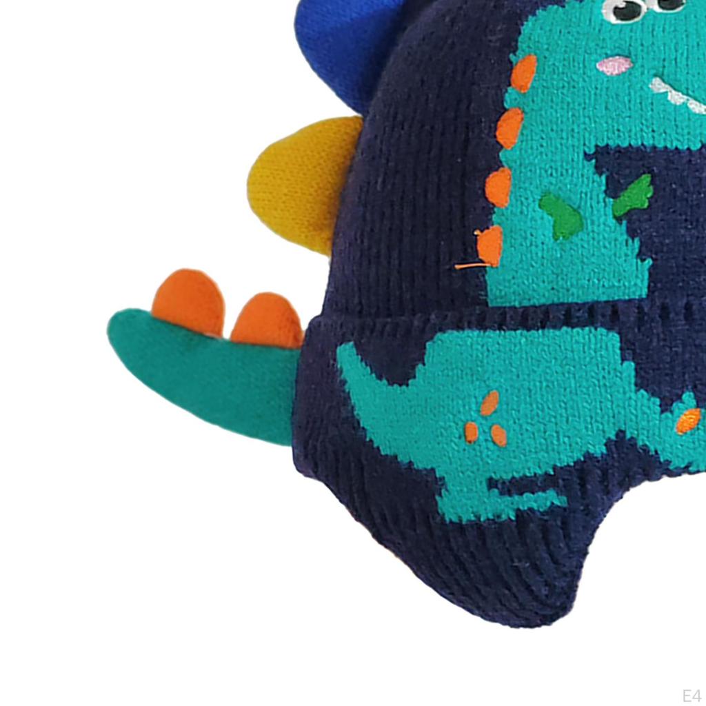 Dinosaur Ear Knitted Hat Beanie Comfortable Windproof Cold Cap Knit for Toddlers Kids