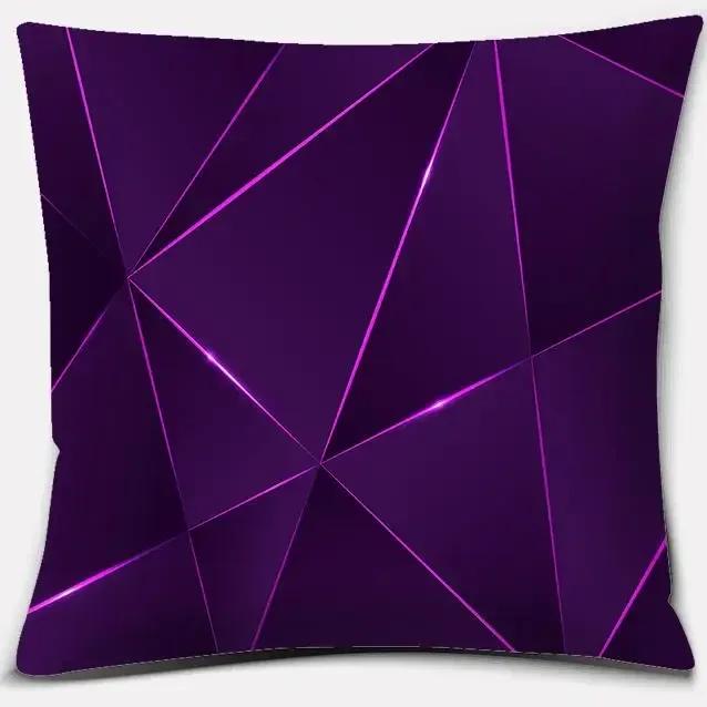 Purple Pattern Pillow Home Office Decoration Bedroom Sofa Car Cushion Cover