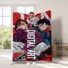 Kawaii Ayase Momo Flannel Dandadan Blanket for Home and Decoration Travel Sofa Warm and Soft for Winter Cartoon Anime