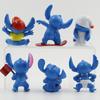 6Pcs/Set 7cm Stitch Doll Anime Figures Stitch Doll Cartoon Stitch Playthings Ornaments Micro Cake Desk Decoration Present
