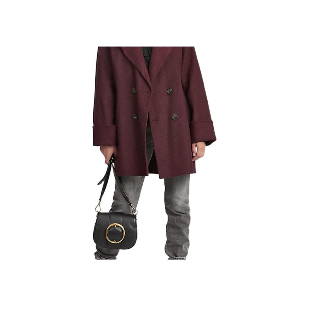 Polo Ralph Lauren Solid Double-Breasted Wool Blend Trench Coat Women coats 211722110-001