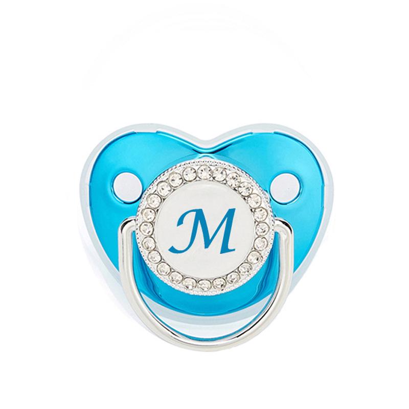Blue Baby Diamond Pacifier - 26 Letter Teething Soother