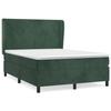 3129096 vidaXL Lit à sommier tapissier et matelas Vert foncé 140x200cm Velours