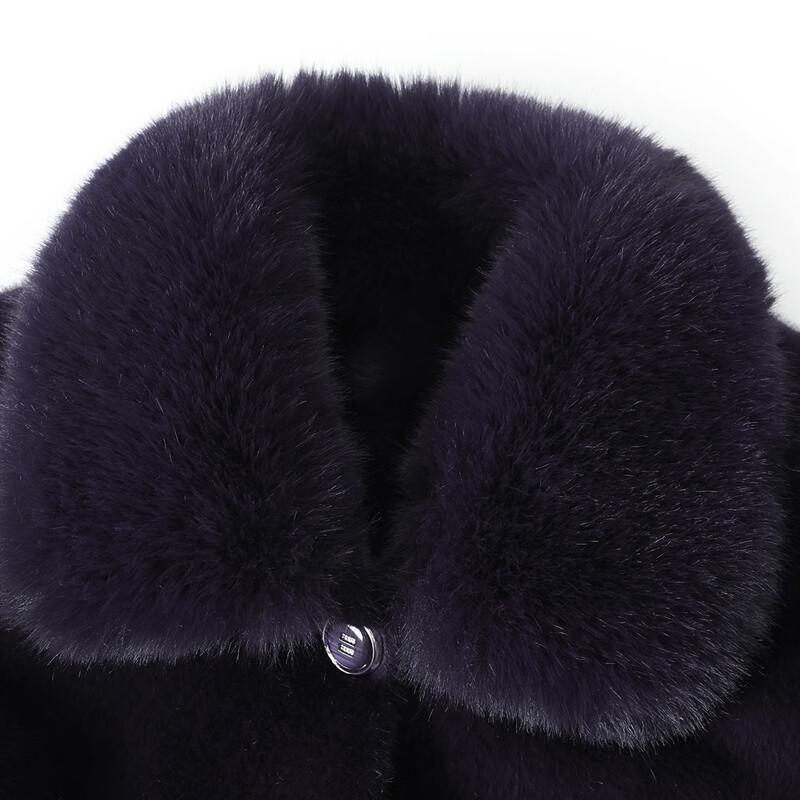 SIFONE Women's Warm Faux Mink Velvet Winter Coat