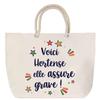 Beach Bag - PLANETEE - Hortense She's Really Good - Large Size - Rope Handle - Cotton, Made In France
