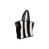 Adidas Originals Striped Zipper Closure Polyurethane Tote Bag Unisex Bags Black White IJ5992