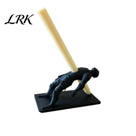 Ninja Warrior Office Accessory 3D Printed Knight Pen Holder, Medieval Desk Organizer, Action Figure Durable Stand Pencil for Office, Decorative чёрный