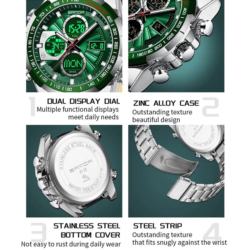 Digital LED Watch Men Sport Quartz Wristwatch Luxury Stopwatch Waterproof Male Electronic Clock