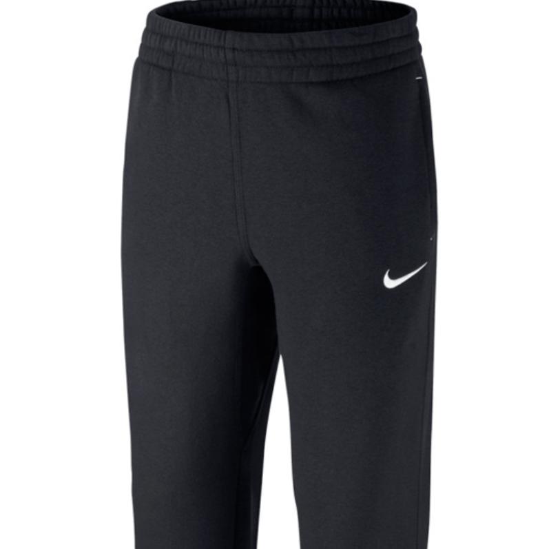 Nike Logo Print Elastic Waist Mid Rise Long Pants Kids bottoms Black 619089-010