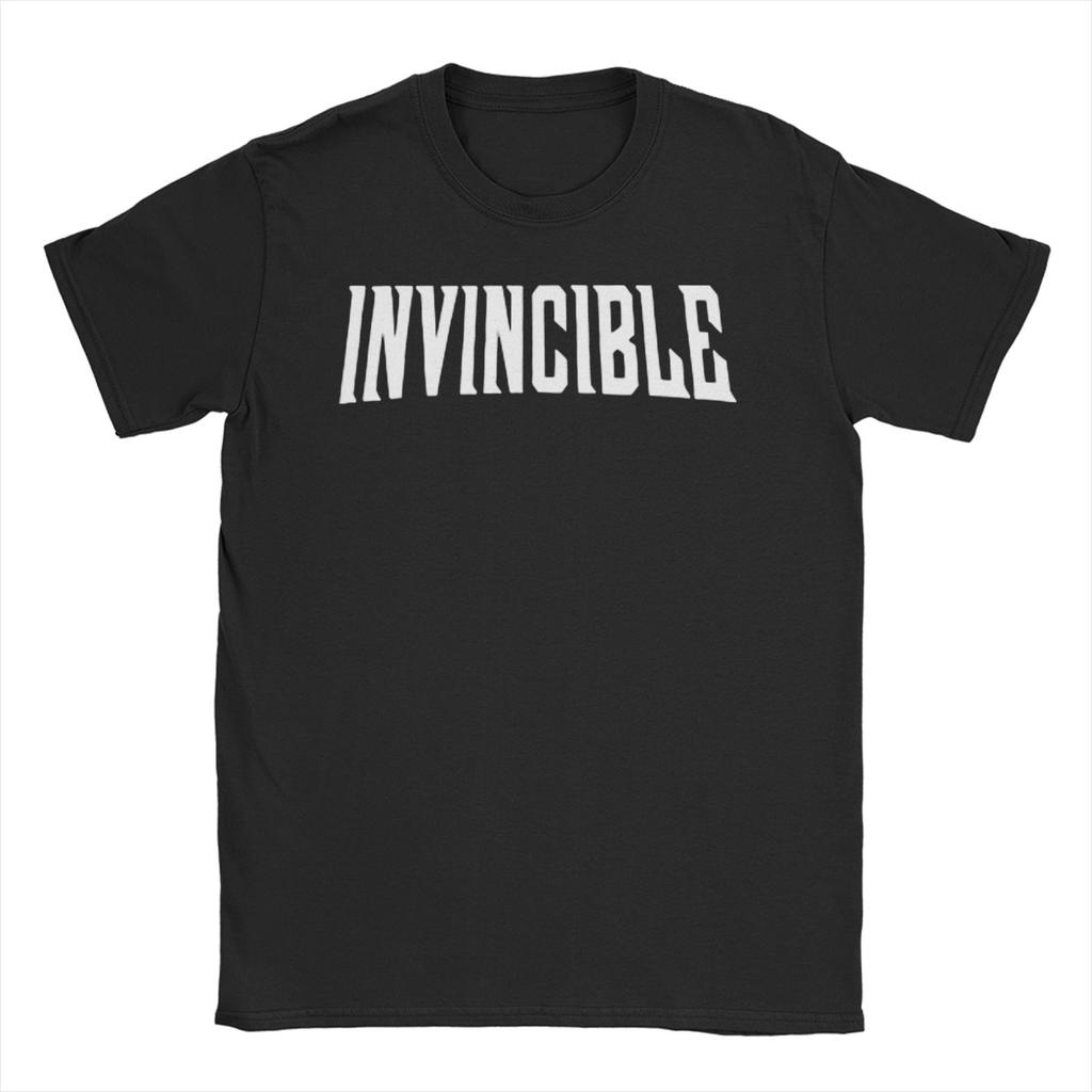 All Seasons Invincible Blood Splat Logo T Shirt For Unisex Adult Anime Pure Cotton T-shirts Short Sleeve Clothing