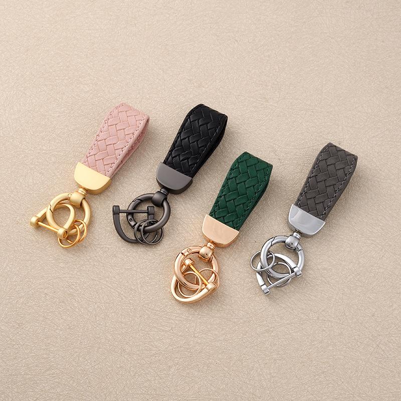 Cross-border Year of the Horse Car Home Keychain Wrist Rope Motorcycle Pendant Men's and Women's Metal Braided Rope Bag Key Chain