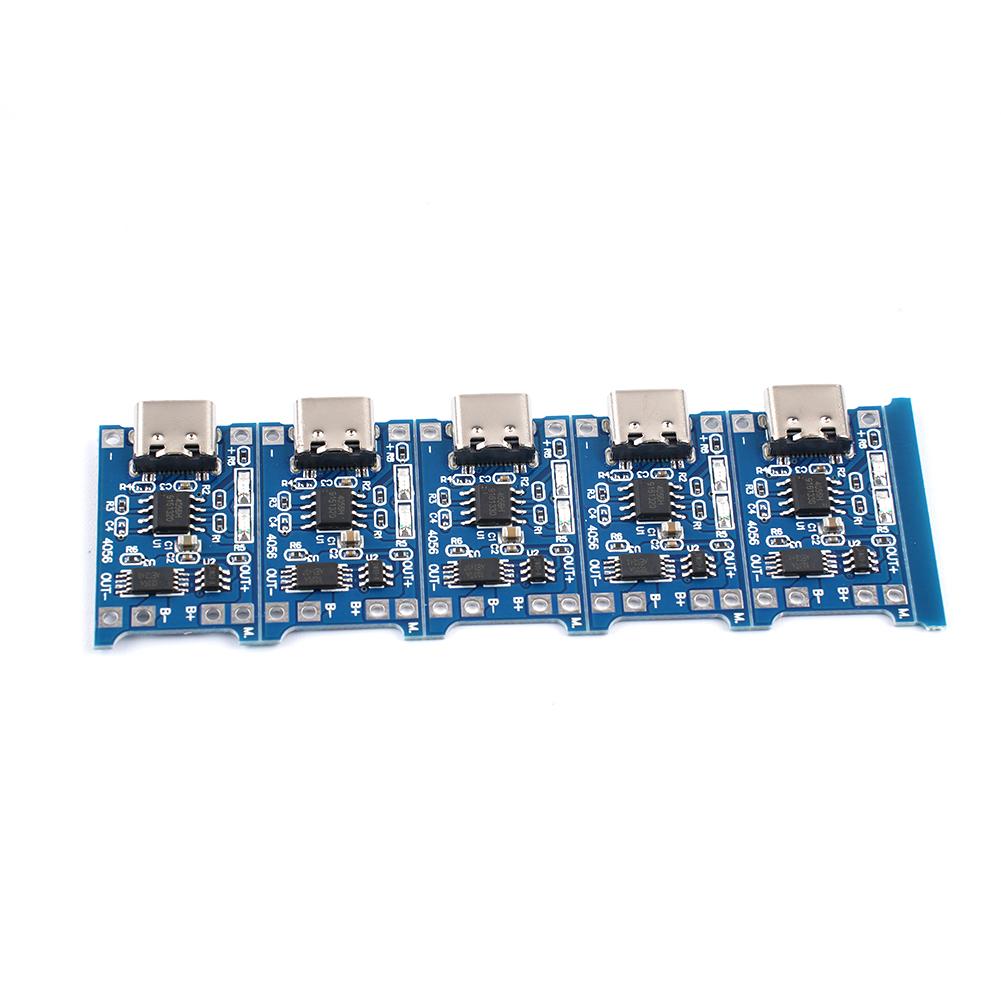 

5pcs TYPE-C USB 5V 1A 18650-TP4056 Lithium Battery Charger Module Charging Board DC 4.2V 4.5V-5.5V Input Voltage HW-387 Parts China Mainland